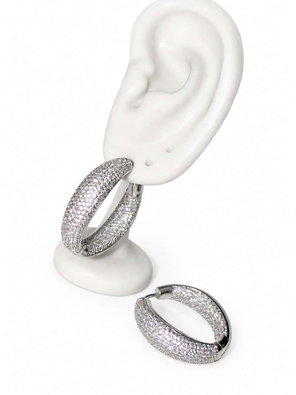 14k White Gold Filled Huggies